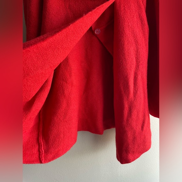 Max Studio Women Wool Red Cardigan Size 1XL - Picture 3 of 14